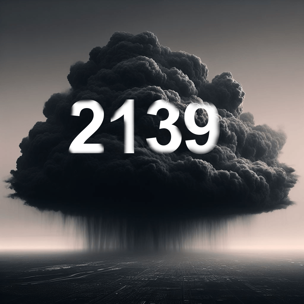 Czarna chmura burzowa z liczbą 2139 symbolizująca próby samobójczych wśród dzieci i młodzieży