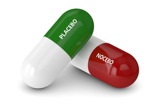 tabletki z napisem placebo, nocebo